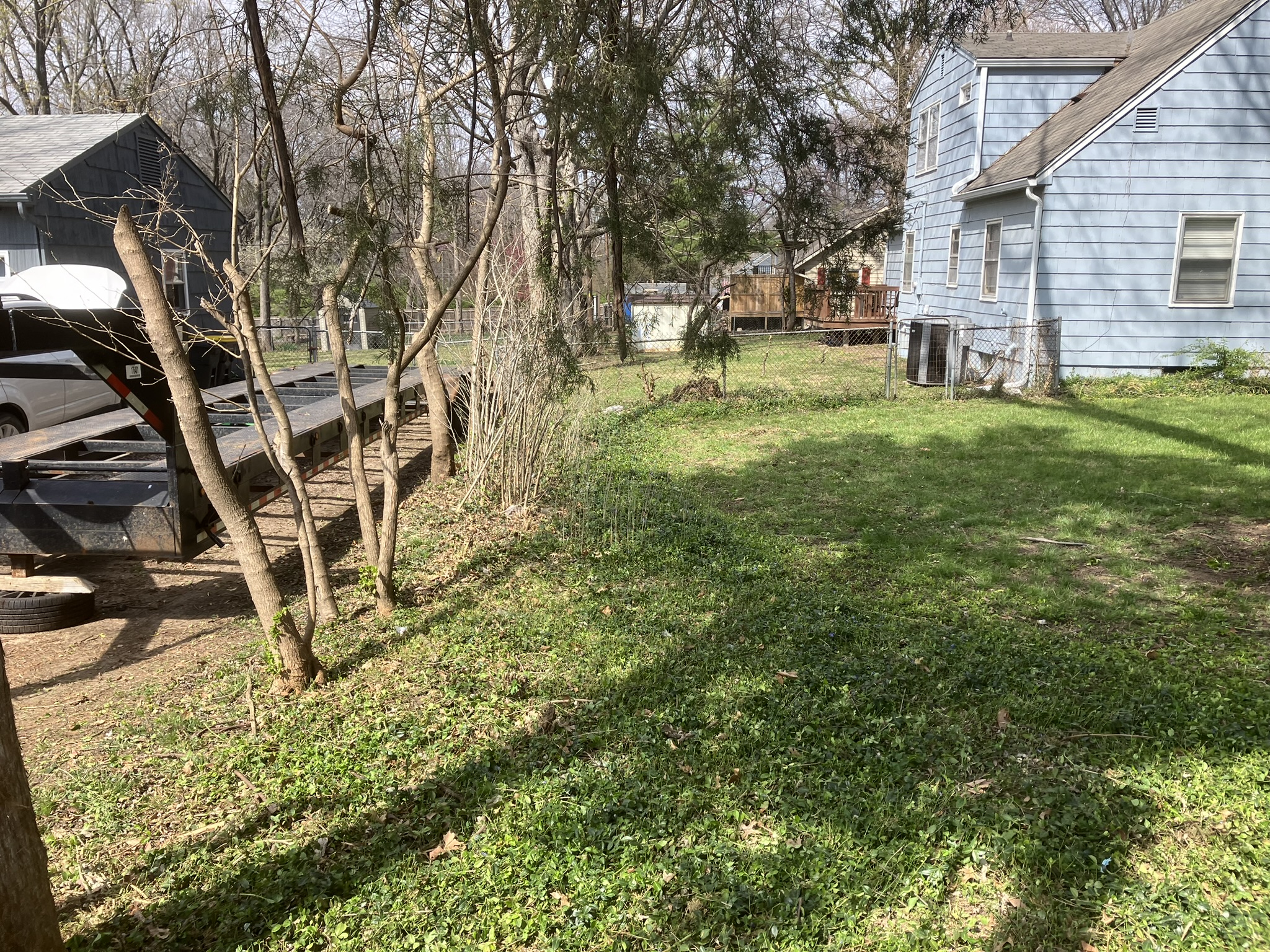 Backyard clean and restored after brush clearing