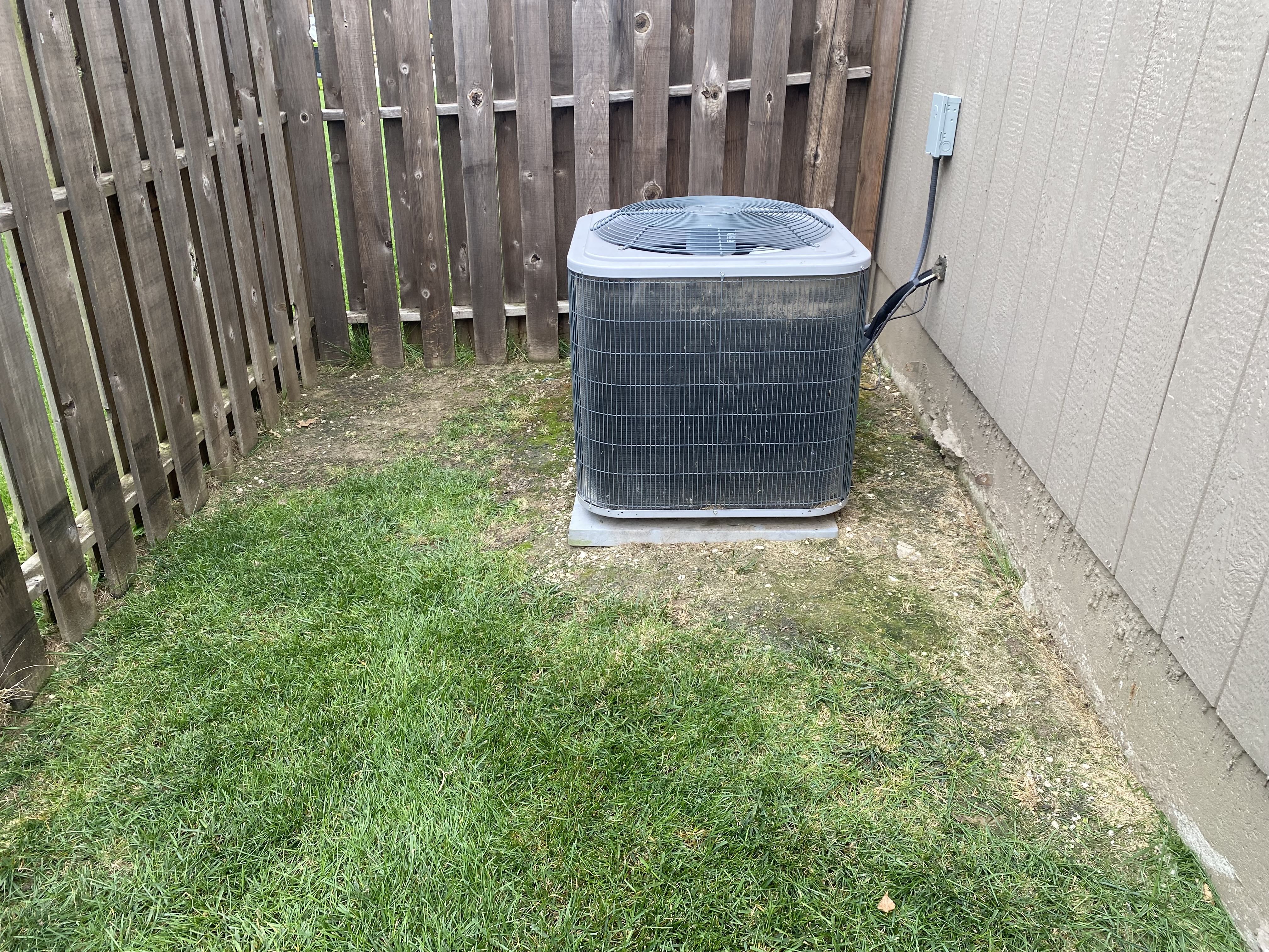 AC rock bed before cleanup